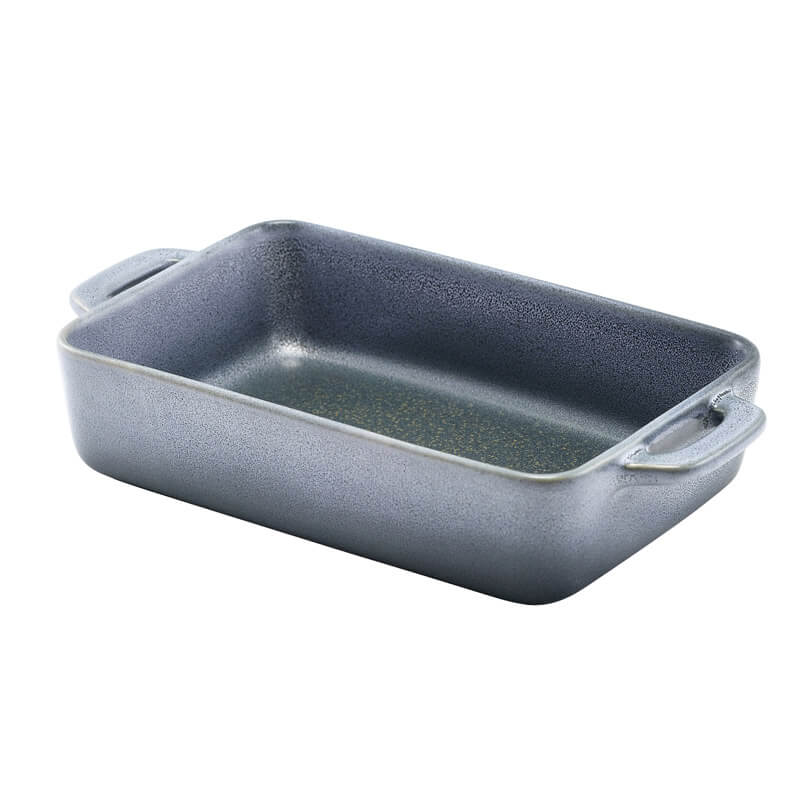Cuenco rectangular Forge de gres gris grafito – 16 x 10,5 x 4 cm (6 uds)