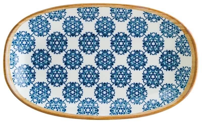 Bonna Lotus Bandeja gourmet ovalada 24 x 14 cm azul - 12 ud