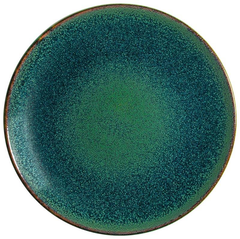 Platos llanos Bonna Ore Mar Gourmet de 27 cm, color verde - 12 ud