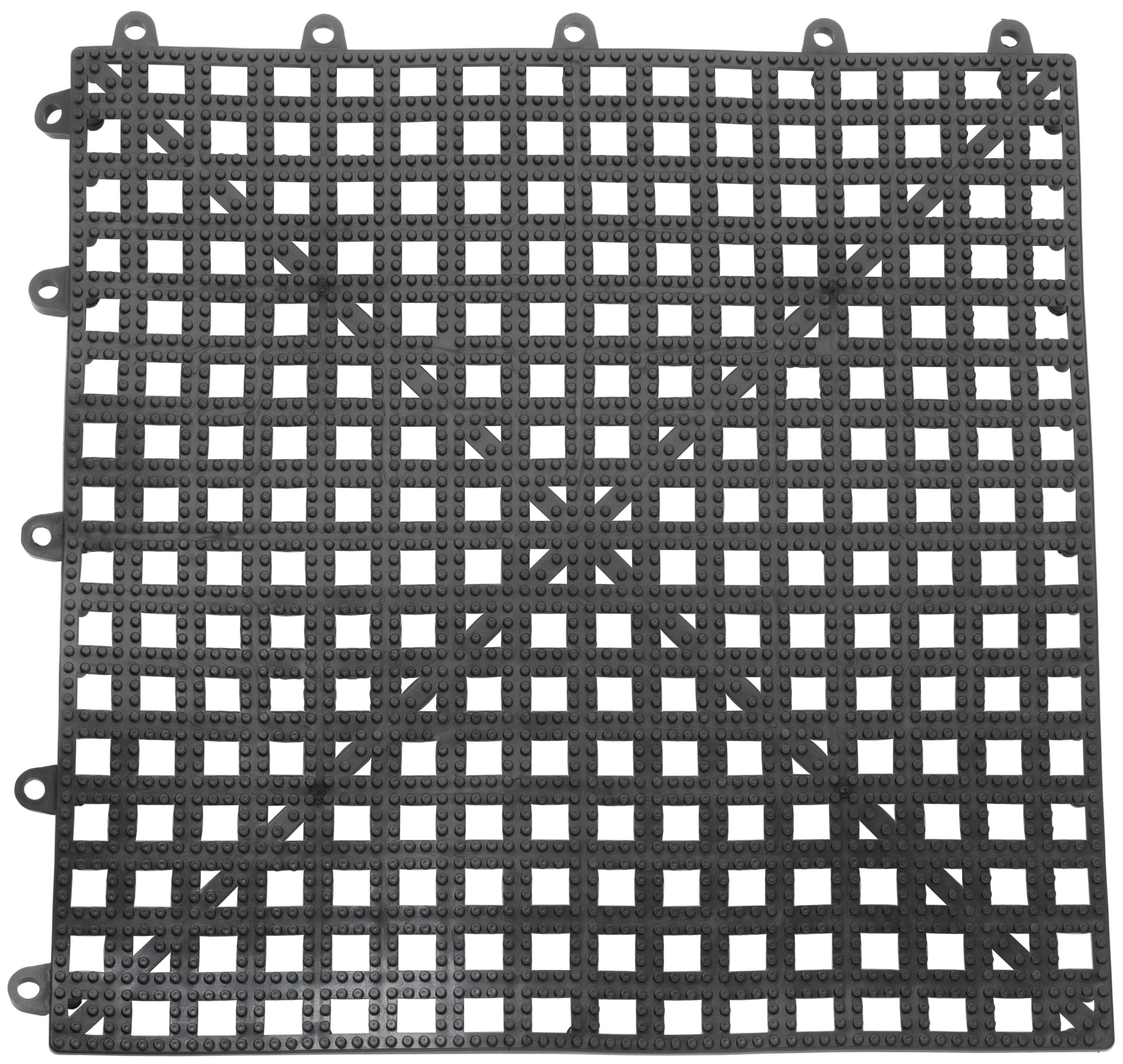 Alfombrilla para vasos de PVC negro - 30 x 30 cm