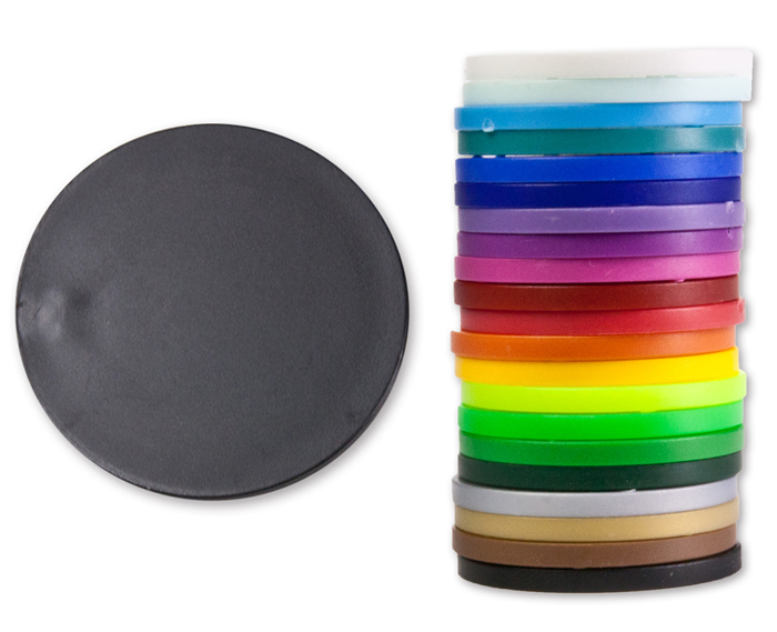 Fichas de valor 2,5 x 38 mm - varios colores (1000 uds)