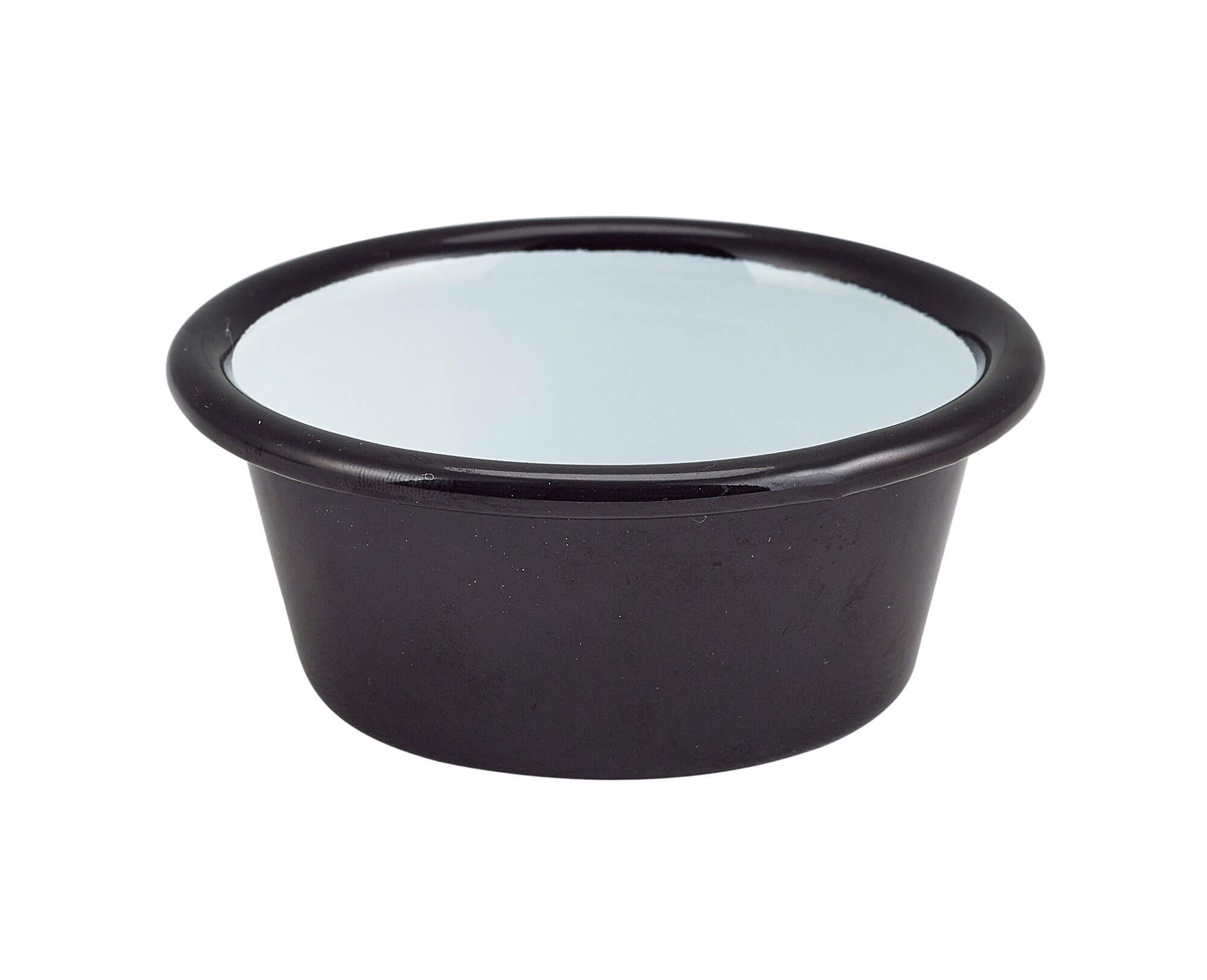 Cuenco para salsa esmaltado 90 ml plano - negro