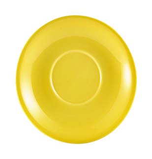 Platillo de porcelana amarillo – 16 cm (6 uds)