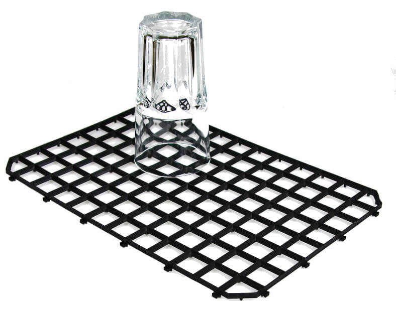 Rejilla escurridora acoplable, negra - 4 uds.