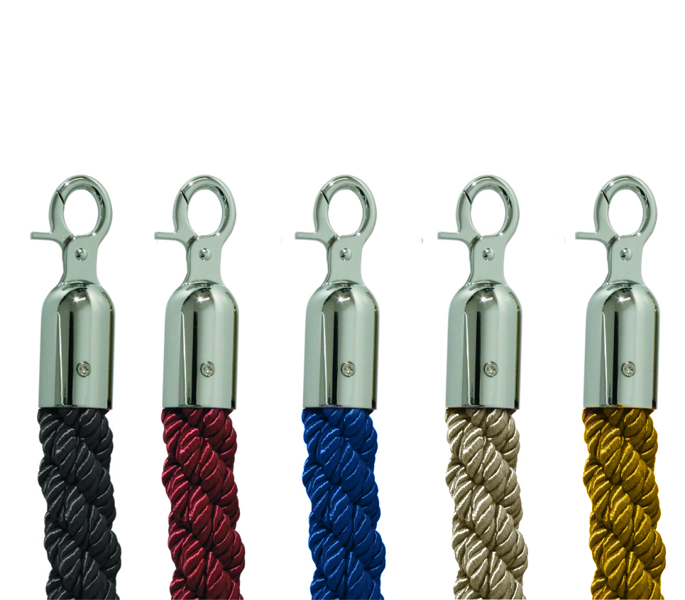 Cordón de conexión para sistema de guiado de personas, 2,5 m, cromado