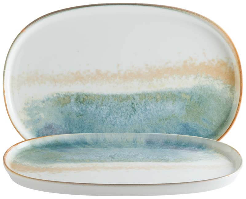 Bonna Fium Hygge Plato ovalado 34 x 23 cm azul - 6 ud