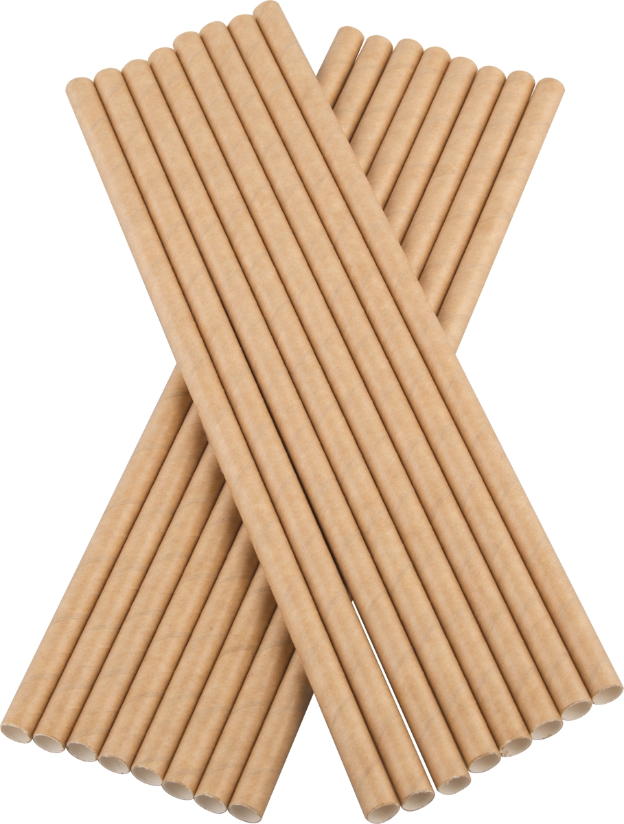 Pajitas, papel (8 x 230 mm), Prime Bar - beige