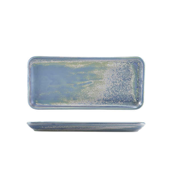 Placa rectangular estrecha Terra Seafoam – 27 x 12,5 cm (6 uds)