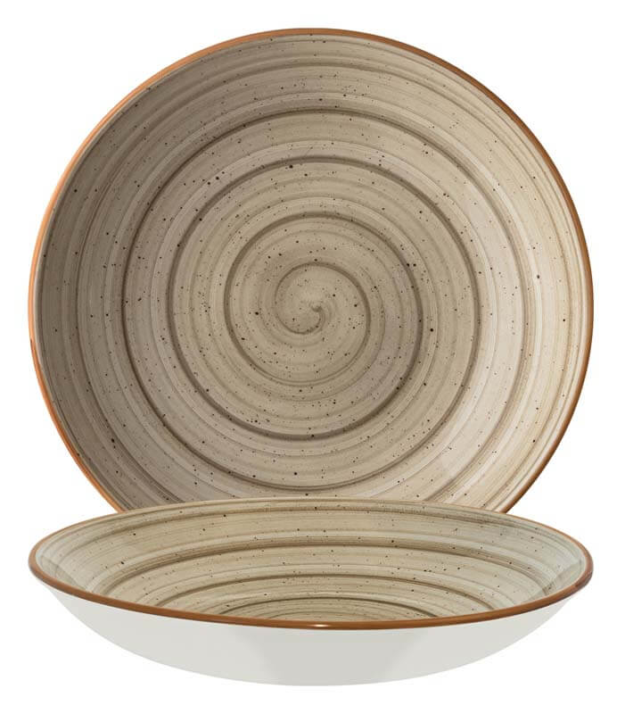 Bonna Aura Aura Terrain Bloom Plato hondo 23 cm beige - 6 ud