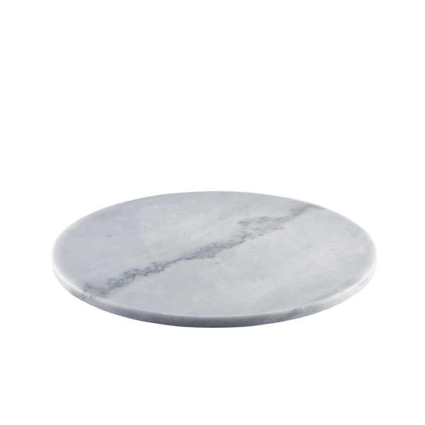 Plato redondo de mármol gris - 33 cm