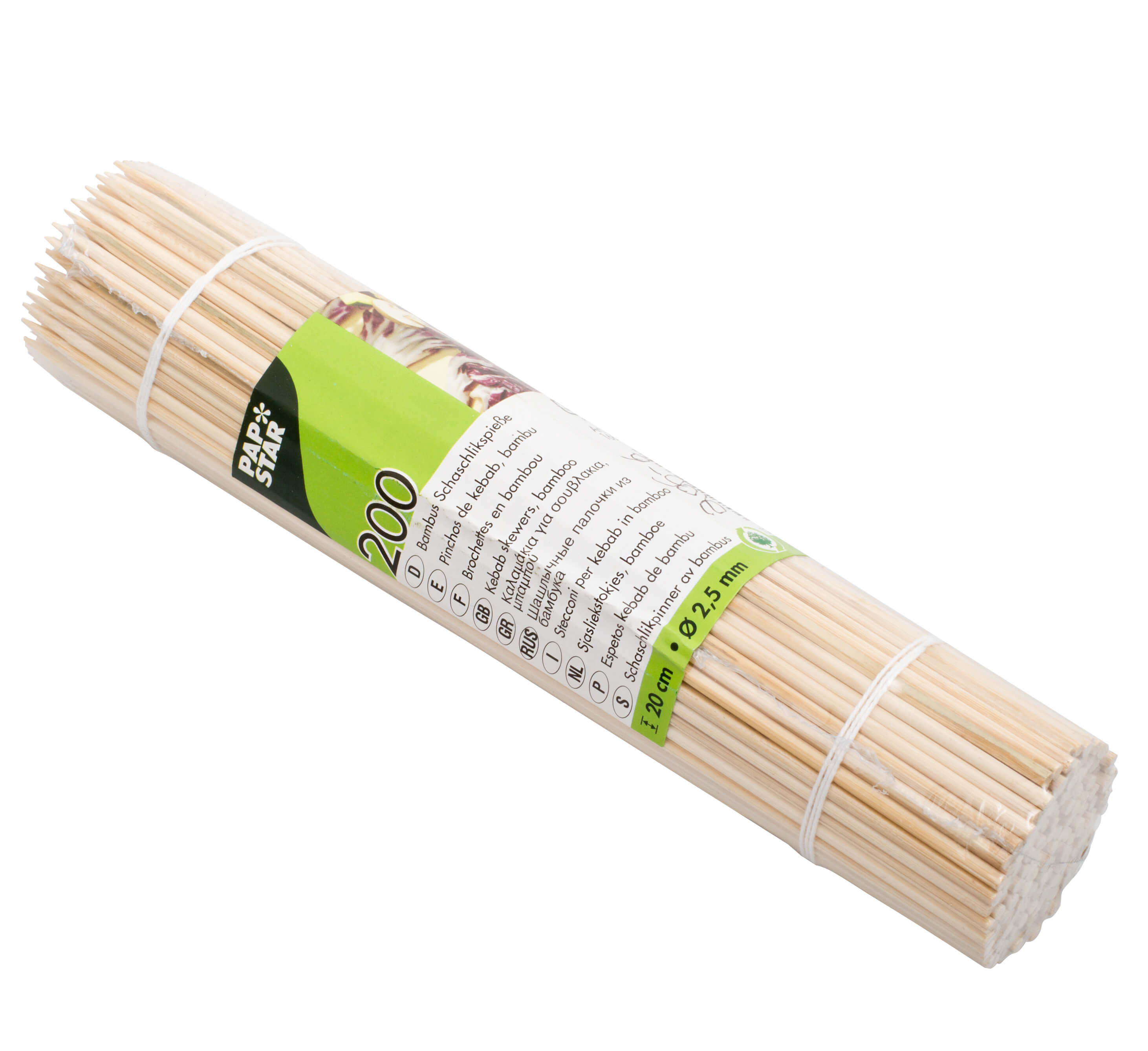 Brochetas de bambú - 20,0 cm (200 uds)
