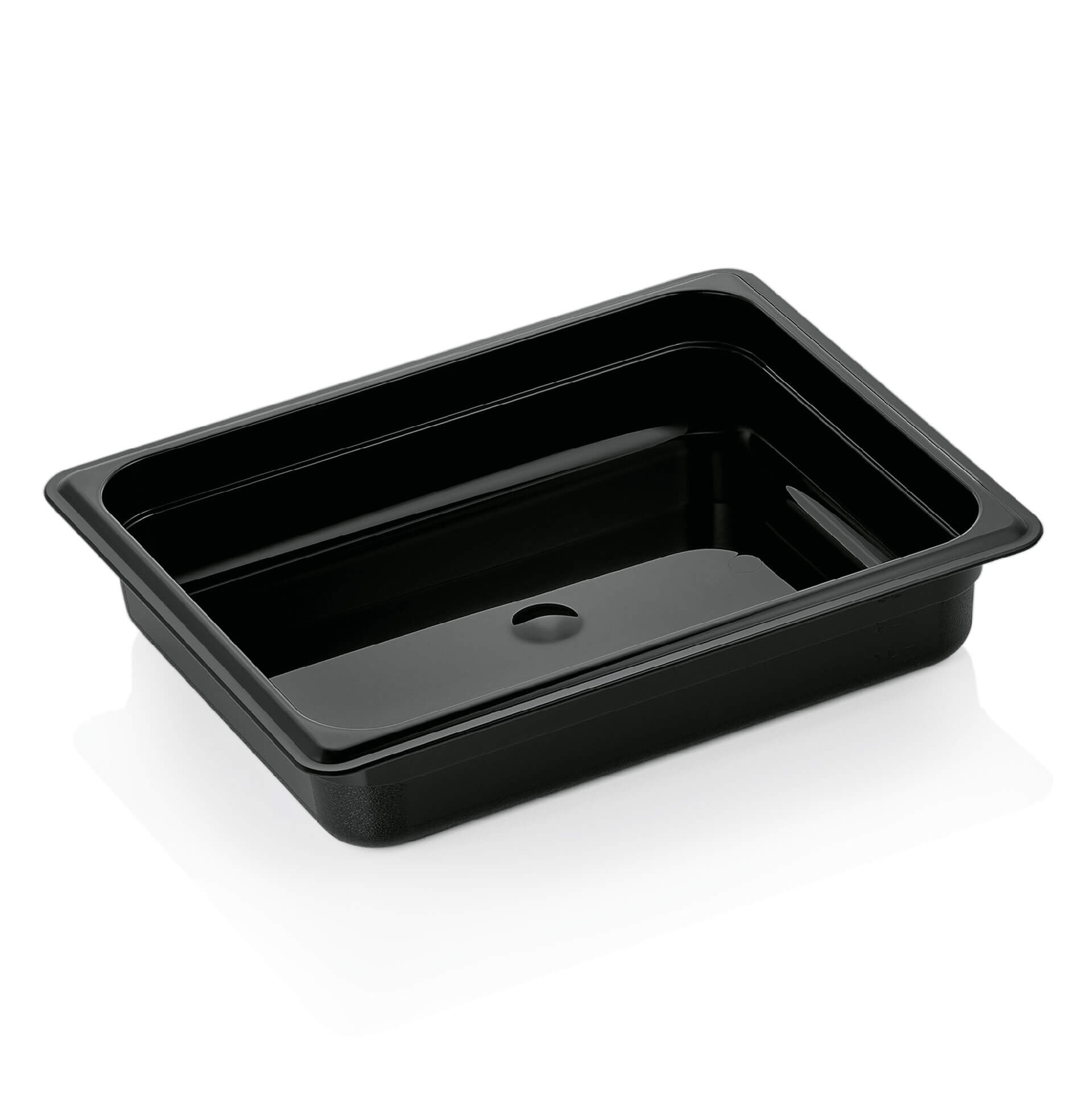 Recipiente Gastronorm GN 1/2, profundidad 65 mm - PC negro (serie GN 96)