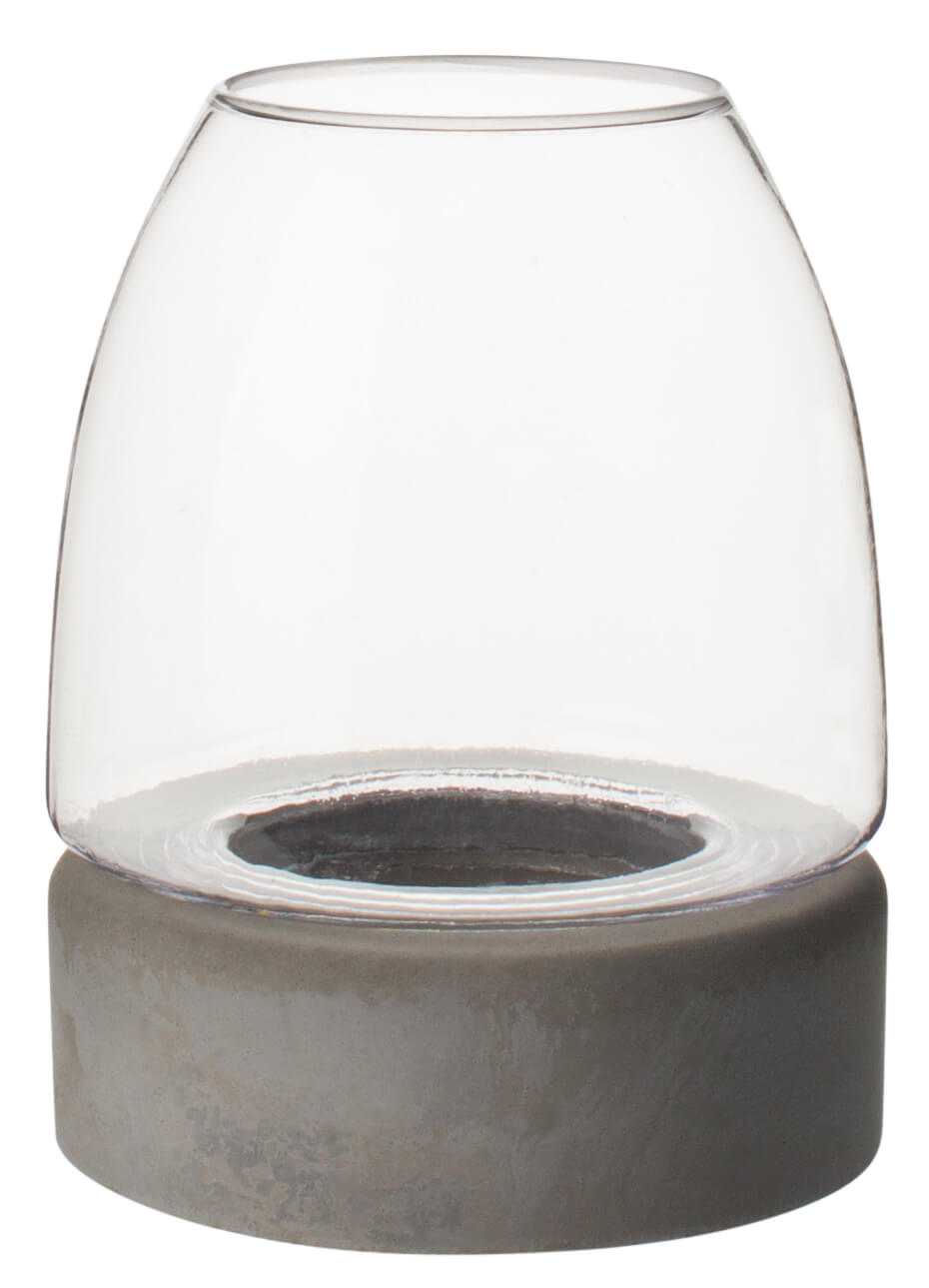 Portavelas Relight para exteriores, Bolsius, hormigón y plástico - 13,8 x 9,9 cm (4 uds)