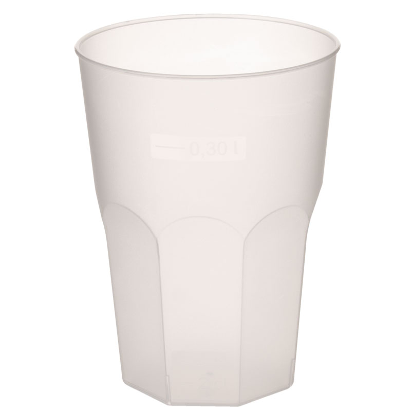 Vasos de plástico reutilizables light, polipropileno, esmerilados - 420 ml, 2 cl/4 cl/0,3 l de la marca (20 uds)