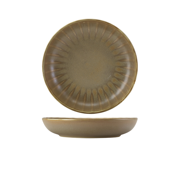 Copa Terra Matt Grey con estructura ondulada – 22,8 cm (6 uds)