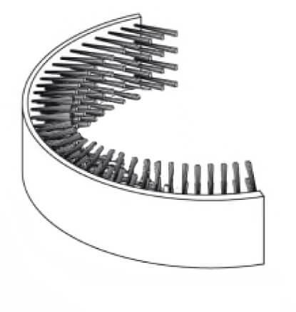 Cepillo para bordes exteriores para difusores de aluminio