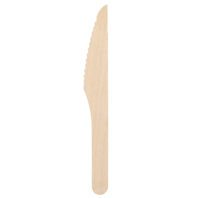 Cuchillos ecológicos de madera - 16,5 cm (250 uds)