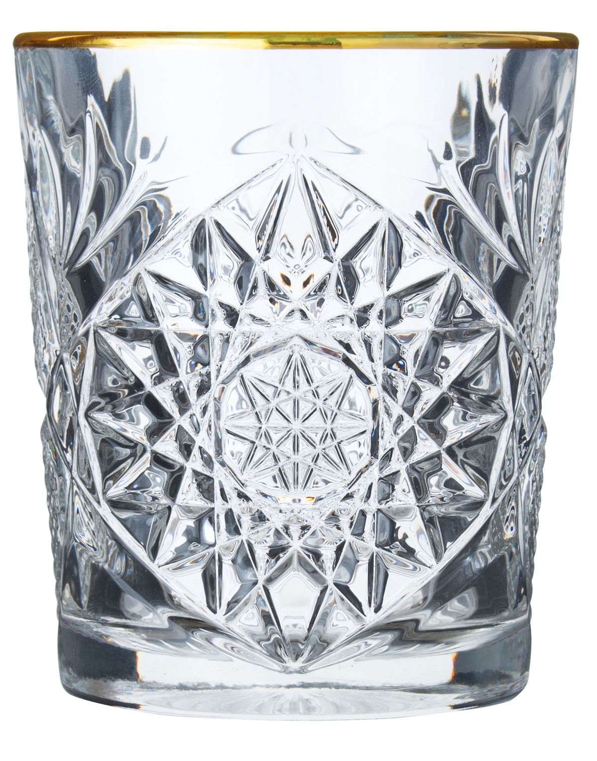 Copa doble Old Fashioned, Hobstar con borde dorado, Libbey - 355 ml
