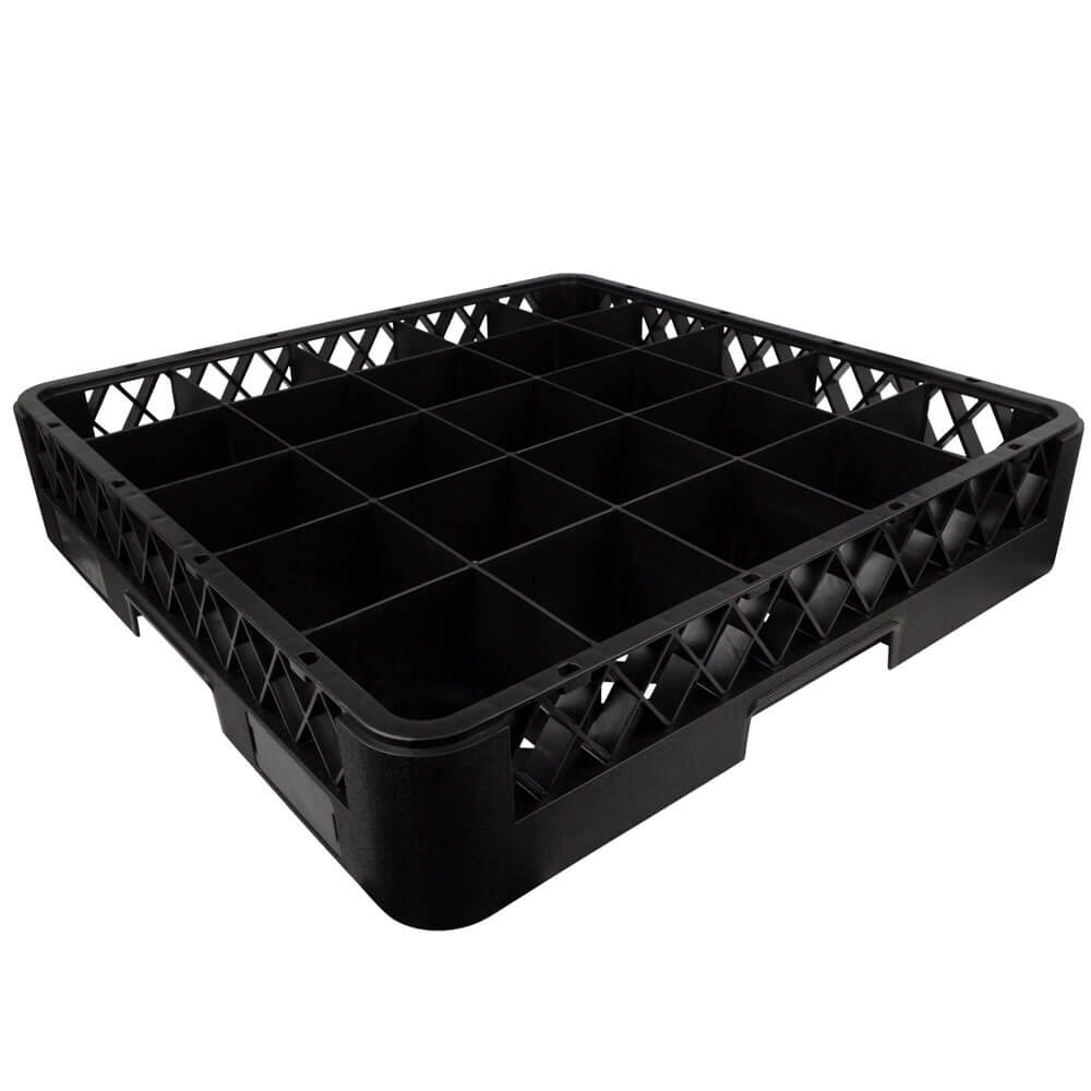 Cesta para lavavajillas básica de 25 compartimentos, negra - 50 x 50 x 10 cm