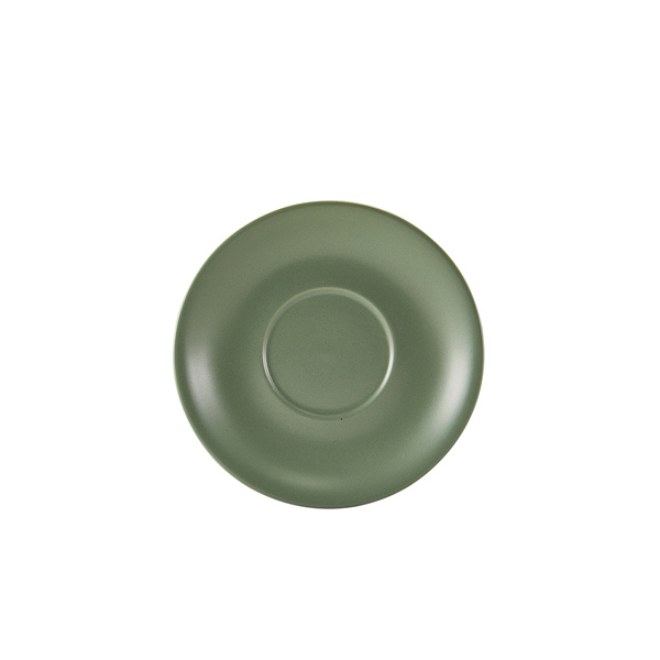 Platillo de porcelana mate verde salvia – 16 cm (6 uds)