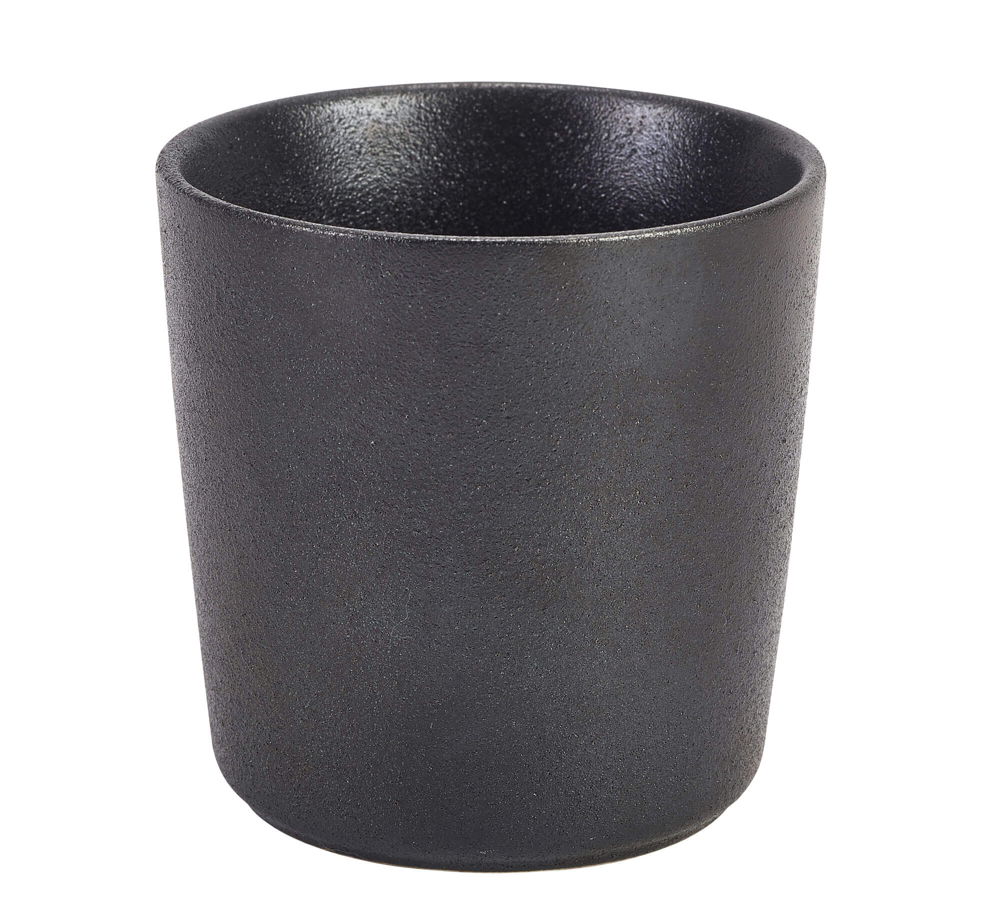 Vasos para aperitivos de gres, negros - 300 ml (6 uds)
