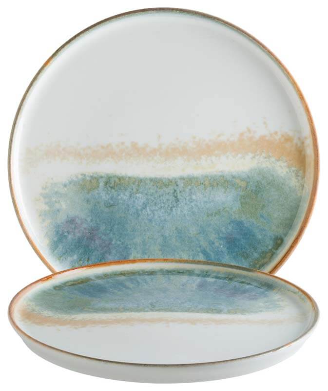 Plato llano Bonna Fium Hygge 16 cm azul - 12 ud