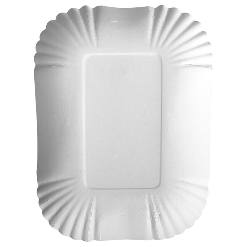 Bandeja angular, cartón blanco puro - 13,0 x 17,5 x 3,0 cm (250 uds)