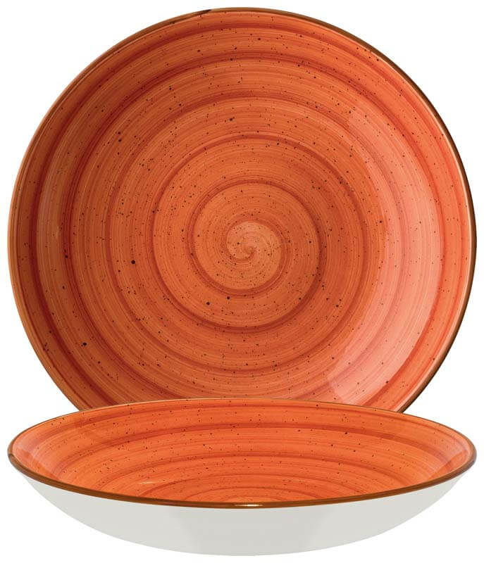 Bonna Aura Terracotta Bloom Plato hondo 25 cm naranja - 6 ud