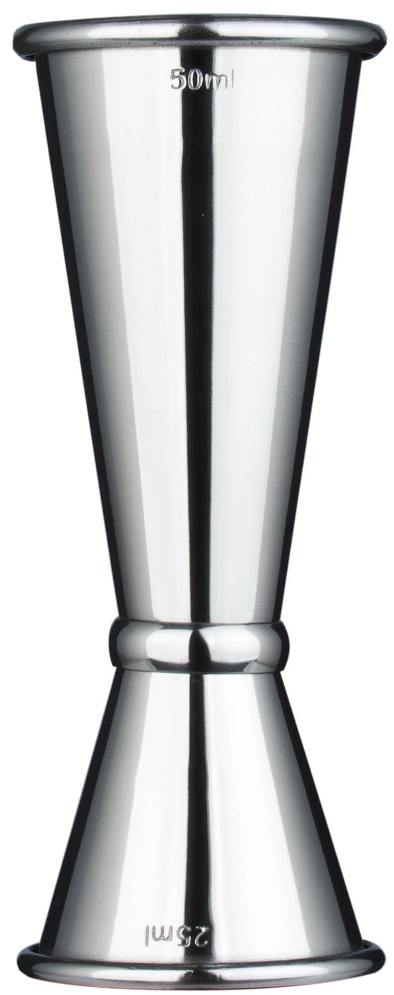 Medidor de cóctel/Jigger pulido - Acero inoxidable (25/50 ml)