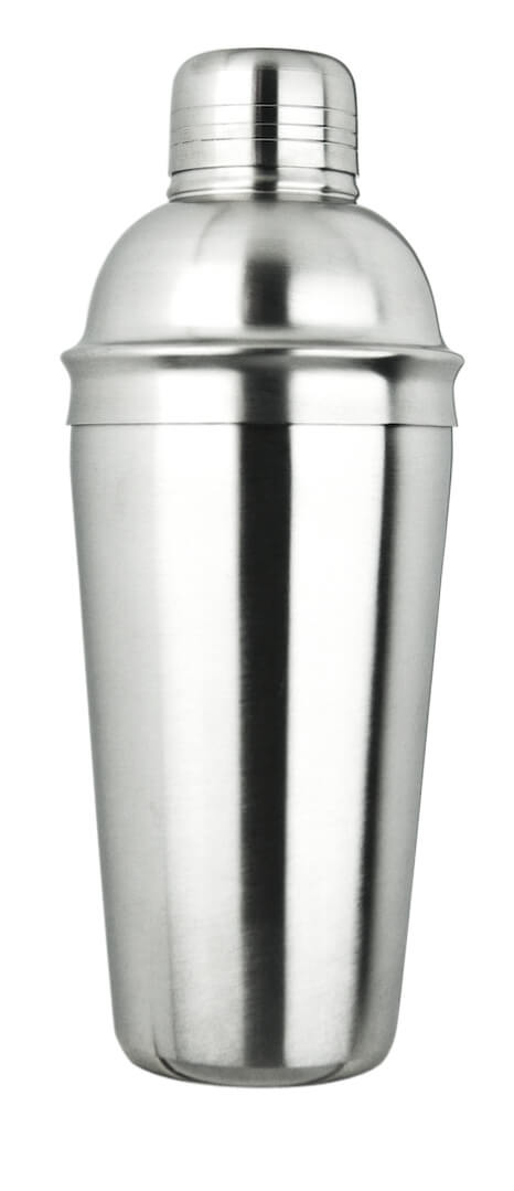 Coctelera, acero inoxidable, tres piezas, mate - 700 ml