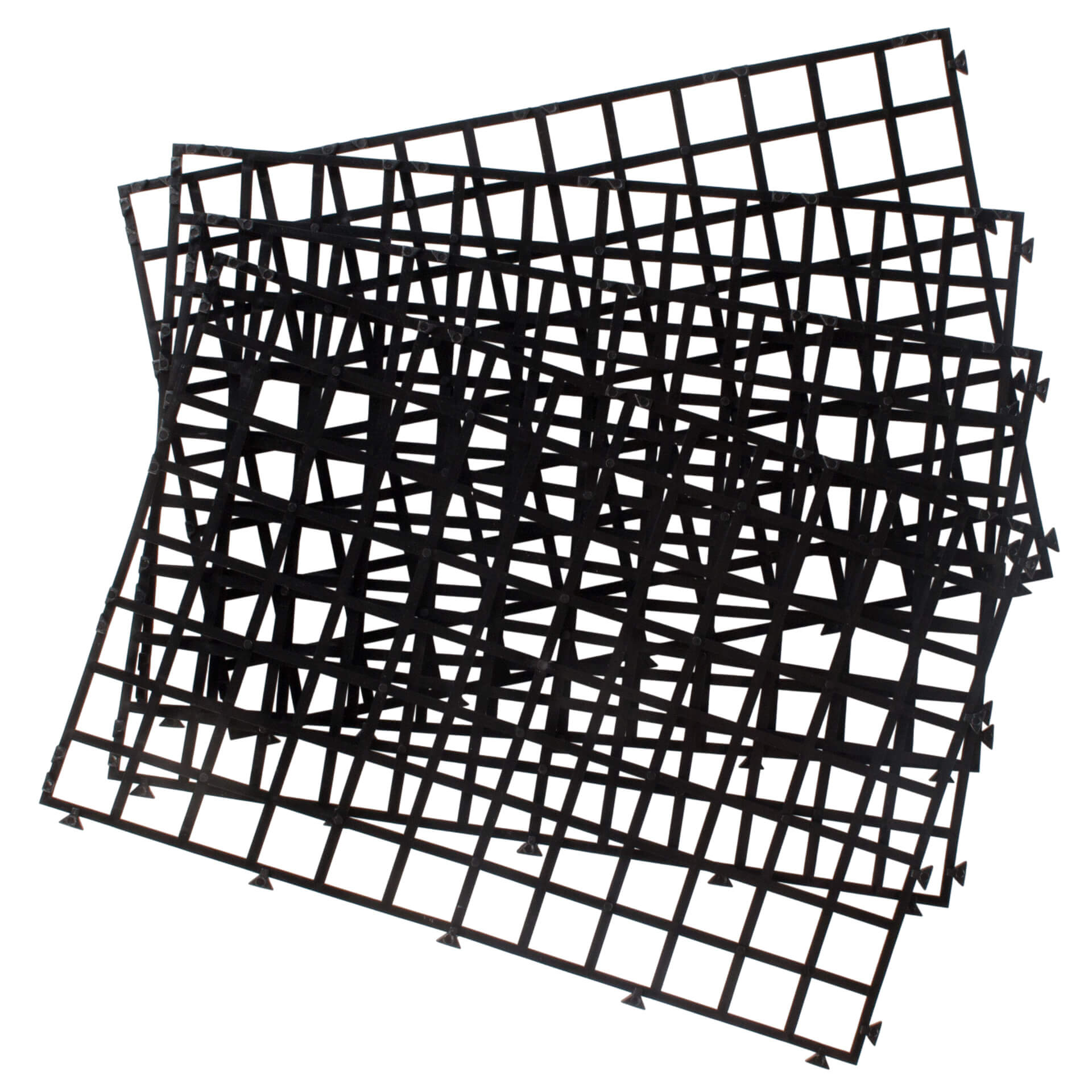 Rejilla escurridora acoplable, negra - 4 uds.