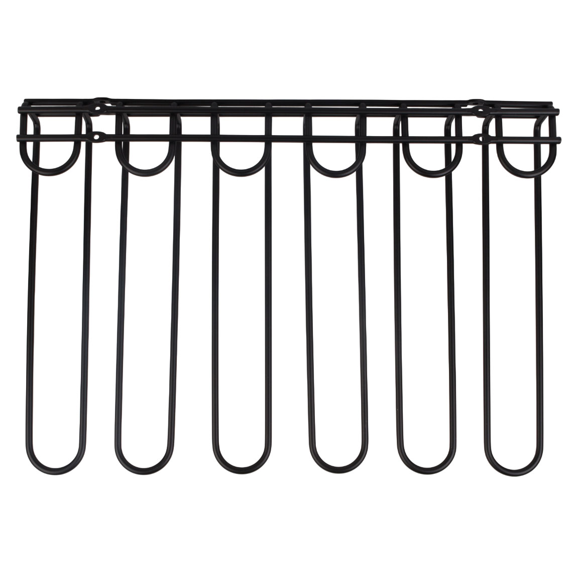 Riel para copas múltiples 45 x 32 cm, negro - 5 filas
