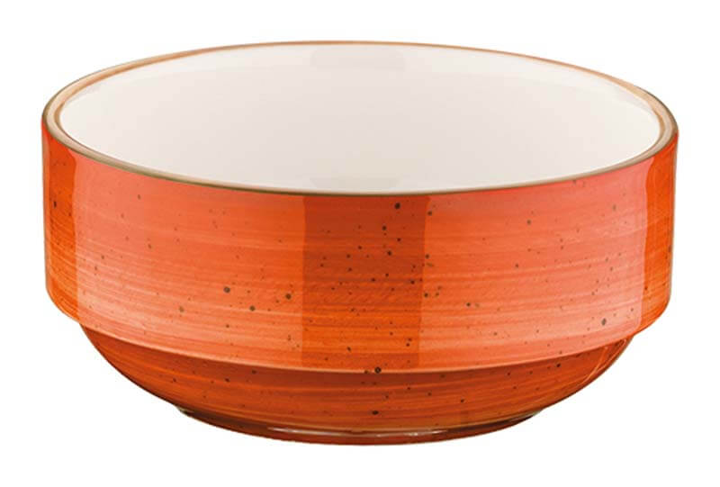 Bonna Aura Terracotta Banquet Bandeja apilable 6 cm, 3 cl naranja - 24 ud