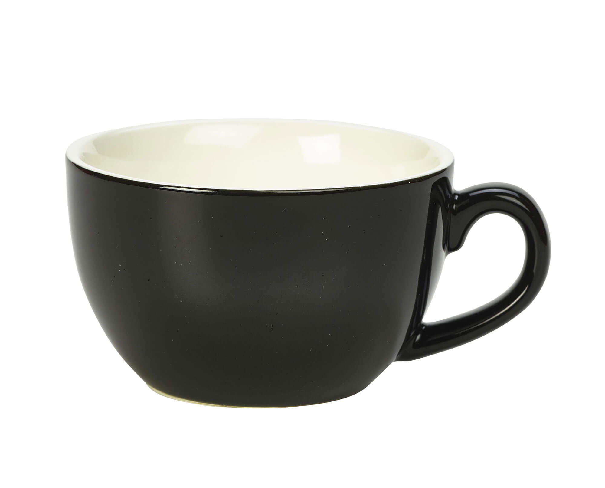 Taza de capuchino negra - 250 ml (6 uds)