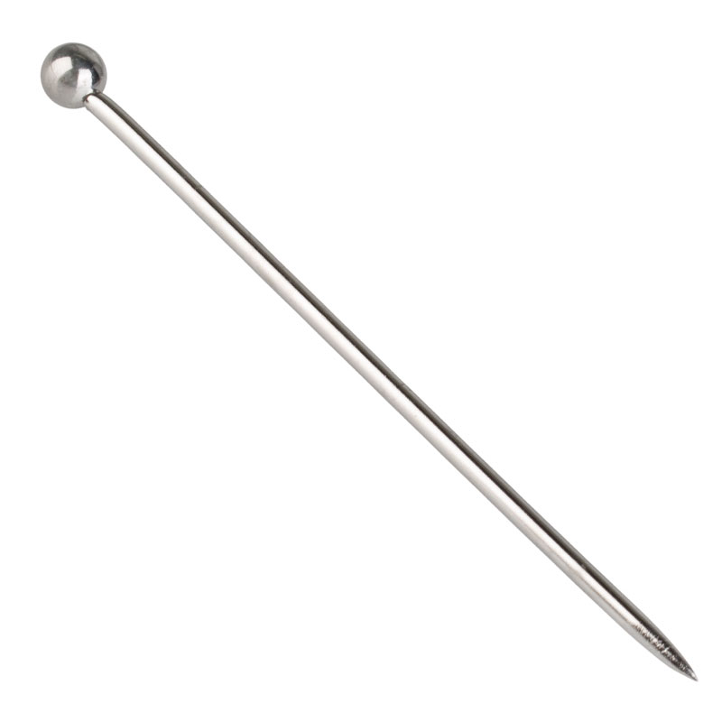 Palillo para cócteles de acero inoxidable con bola - 11 cm