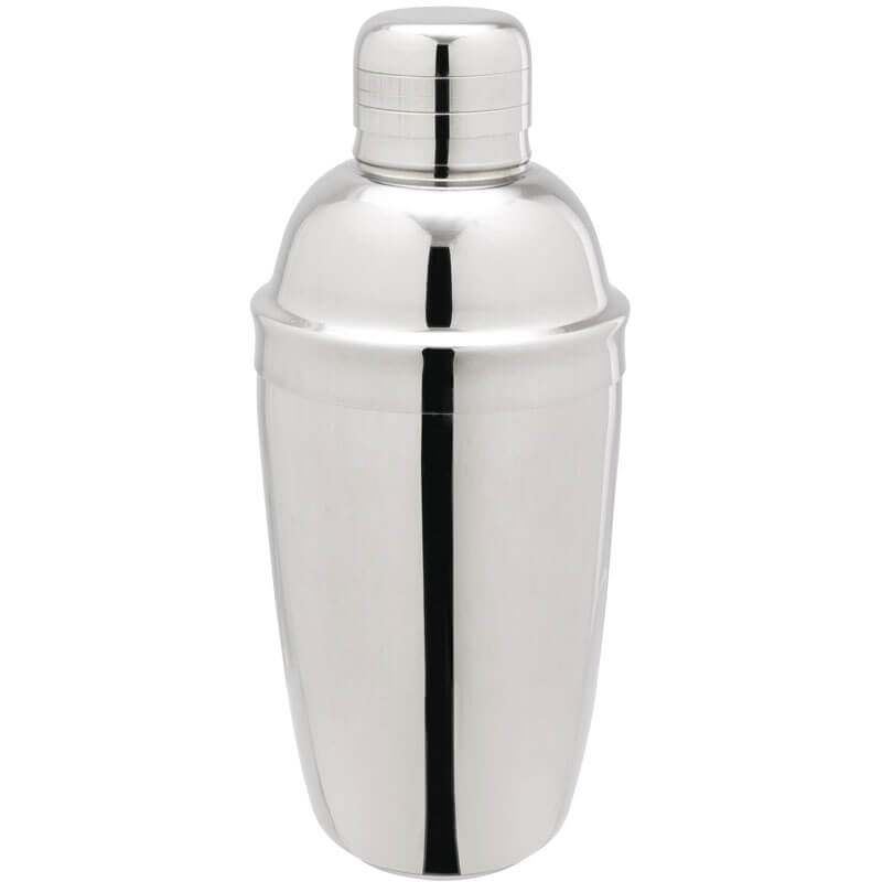Coctelera, acero inoxidable, tres piezas, pulida - 500 ml