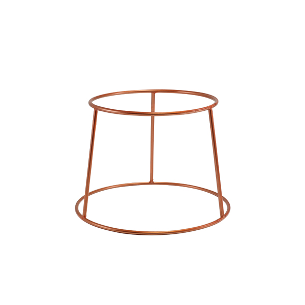 Soporte para bufé redondo, antideslizante, color cobre - 18 cm