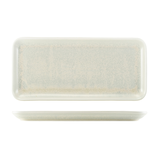 Placa rectangular estrecha Terra Pearl – 36 × 16,5 cm (3 uds)