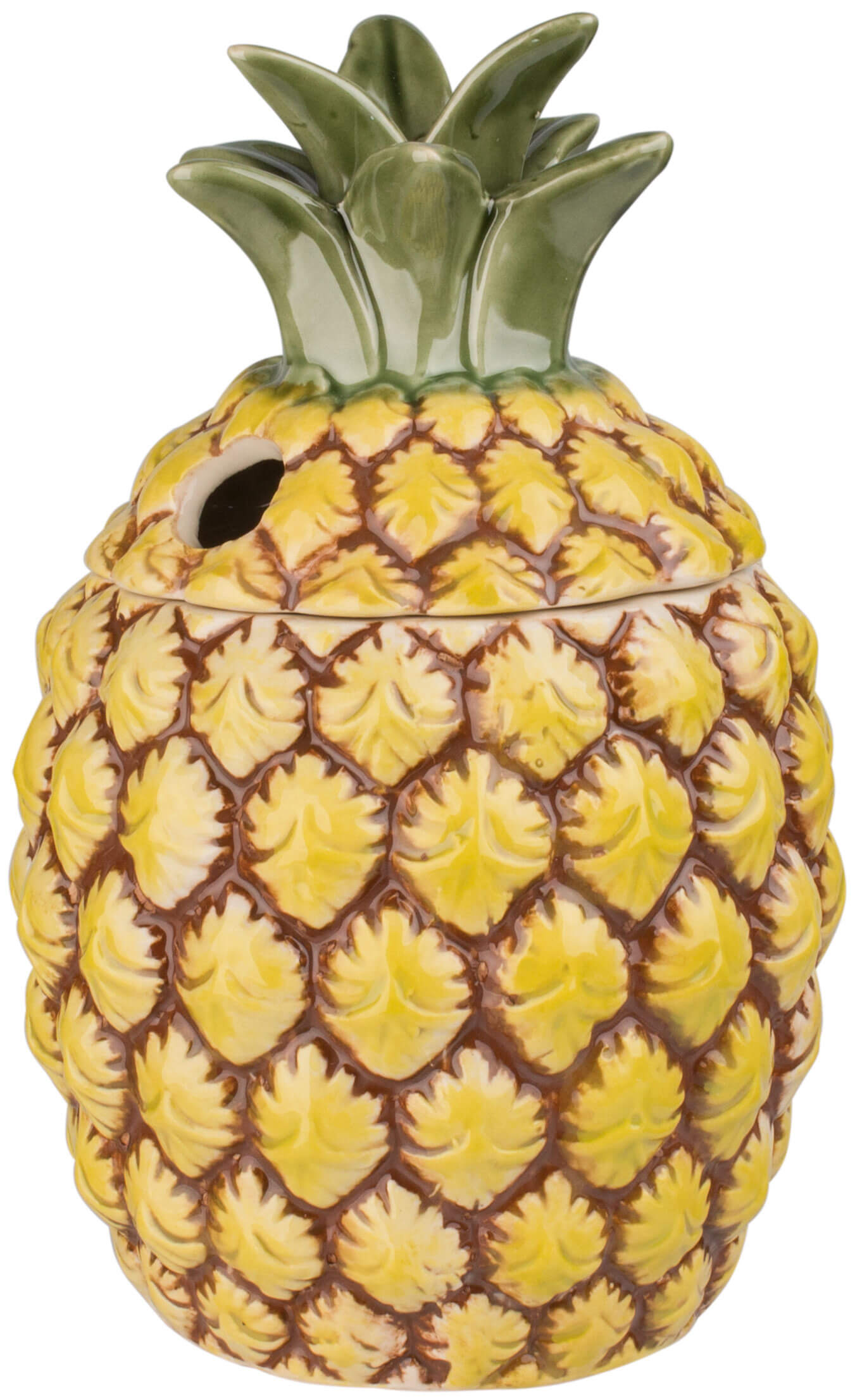 Vaso Tiki piña con tapa, 600 ml